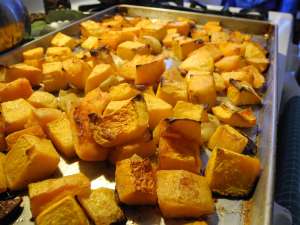 roasted squash and onion
