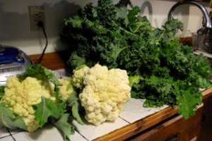cauliflower and kale 